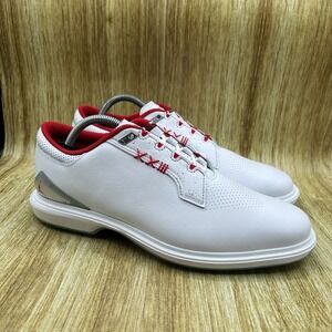 Nike Air Jordan ADG 5 Men's Size 10.5 White Fire Red Golf Shoes Spikeless NEW